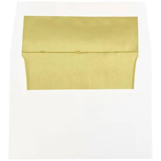 JAM Paper 4.375" x 5.75" Foil Invitation Envelopes, 50ct. Silver/White {2}