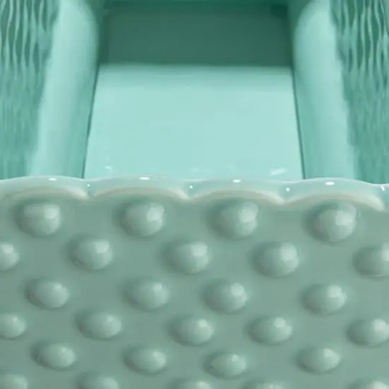 Hello Honey&reg; 11" Mint Ceramic Hobnail Planter with Scalloped Edge {7}