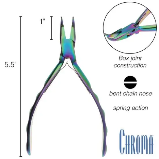 The Beadsmith&reg; Chroma Series Bent Chain Nose Plier {5}