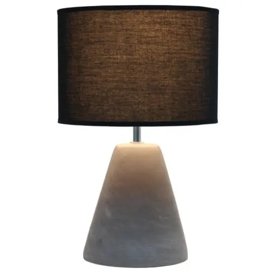 Simple Designs&trade; 14.5" Pinnacle Concrete Table Lamp Black {3}
