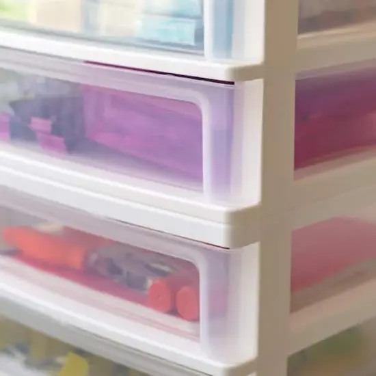 IRIS White 4-Drawer Desktop-Storage Unit {5}