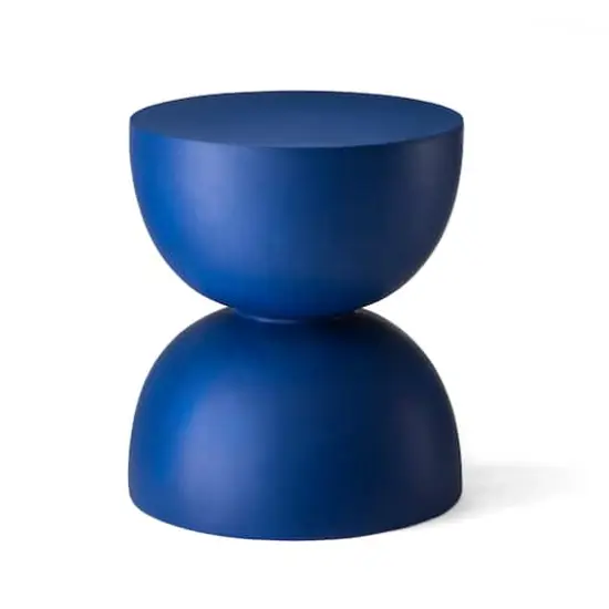 Glitzhome&reg; 18" Multi-Functional Terrazzo Garden Stool Cobalt Blue {1}