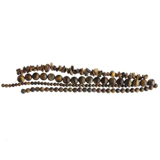 Matte Brown Tiger's Eye Stone Beads by Bead Landing&trade; {4}