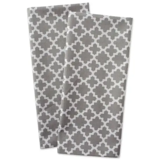 DII&reg; Lattice Dishtowels, 2ct. Gray {7}