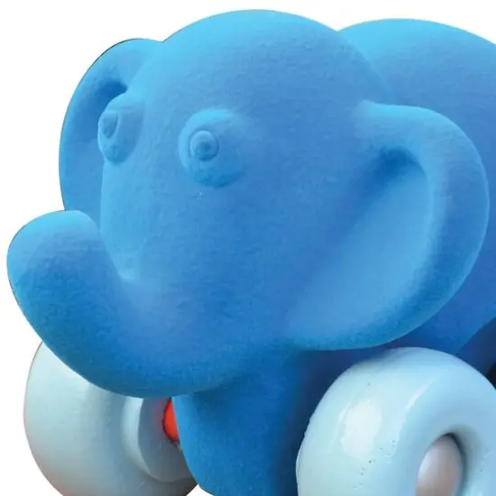 Rubbabu 7" Blue Elephant Aniwheelie Baby Toy {6}