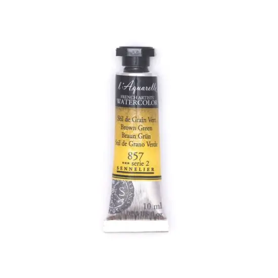 Sennelier French Artists' Watercolor, 10mL 857 Brown Green S2 {1}