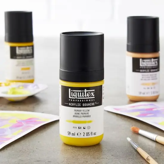 Liquitex&reg; Professional Acrylic Gouache&trade; Paint, 2oz. Primary Yellow {3}