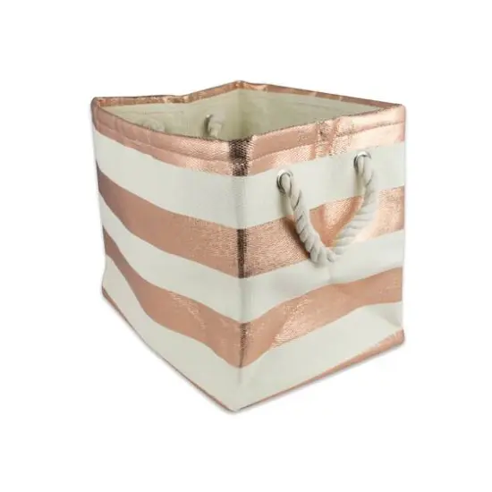 DII&reg; 15" Copper Stripe Paper Basket {1}