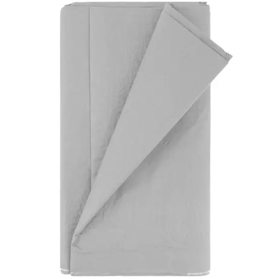 JAM Paper 108" Rectangular Plastic Lined Paper Table Cover Silver {3}