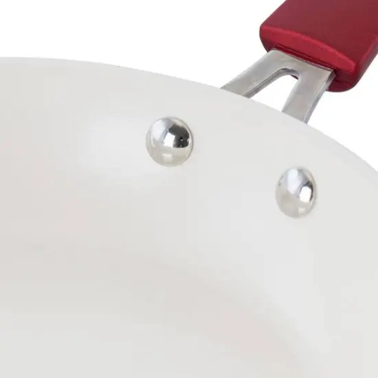 Kenmore&reg; Arlington 2-Piece Metallic Red Aluminum Ceramic Coated Nonstick Frying Pan Set {10}