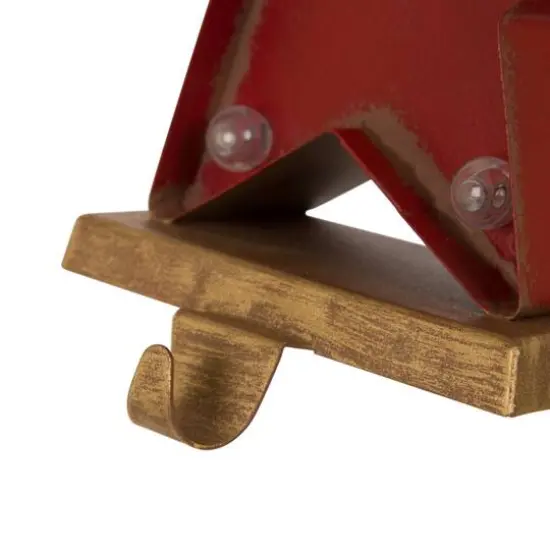 Glitzhome&reg; 7" Marquee LED Star Stocking Holder Set {8}