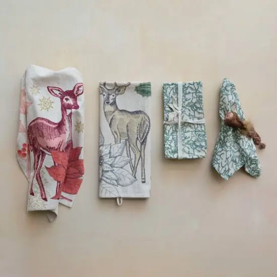 Hello Honey&reg; 18" Natural & Green Botanicals & Gold Foil Napkins, 4ct. {3}