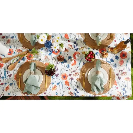 Spring Garden Vinyl Tablecloth 70" Round {6}