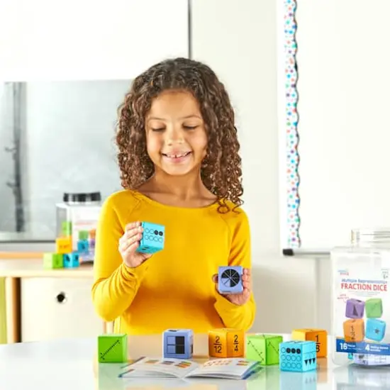 Hand2mind&reg; Multiple Representation Fractions Dice, 16ct. {4}