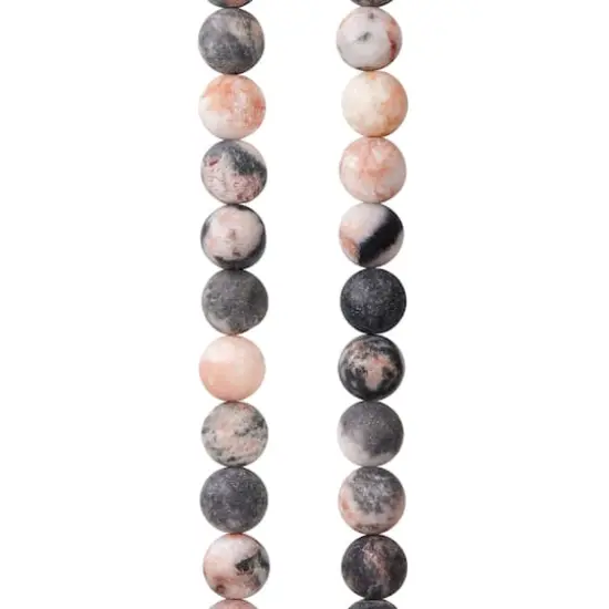 Pink & Gray Mix Agate Round Beads, 8mm by Bead Landing&trade; {1}
