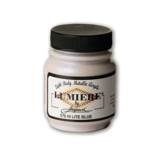 Jacquard Lumiere Metallic Acrylic Paint, 2.25oz. Hi-Lite Blue {1}