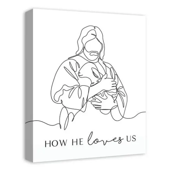 How He Loves Us 2 16" x 20" Canvas Wall Art {3}
