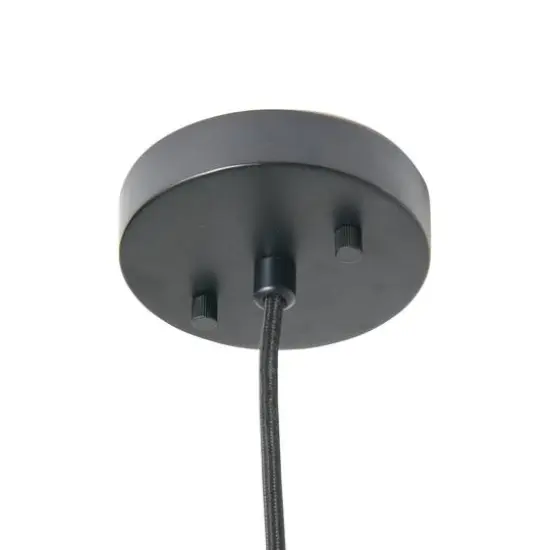 Hello Honey&reg; 19.5" Charcoal Gray Woven Pendant Lamp {8}