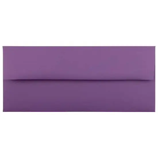 JAM Paper 8.5" x 11" Letter Paper & Envelopes #10 Business Stationery Set, 100ct. Violet Brite Hue {4}