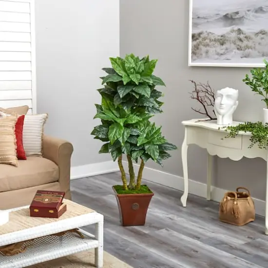 6ft. UV Resistant Bird Nest Tree in Brown Planter {5}