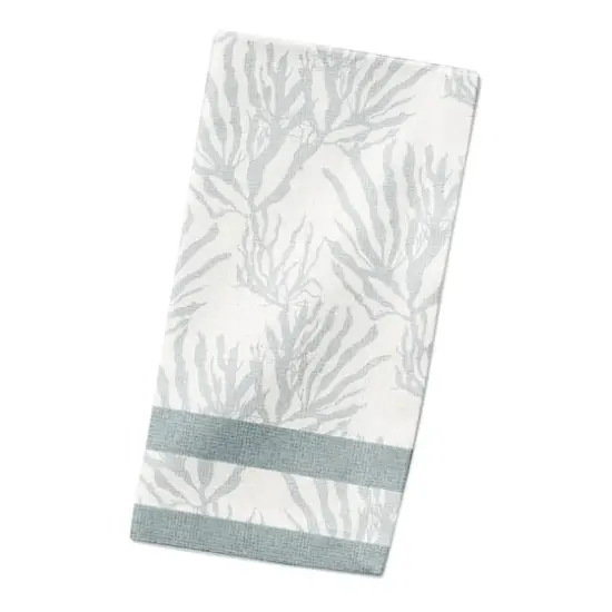 Coral & Stripe Cotton Twill Napkin Blue/Blue/White {3}