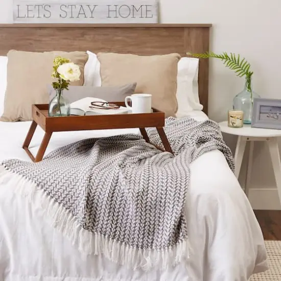 DII&reg; Gray Arrowhead Woven Throw {5}