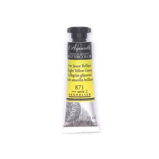 Sennelier French Artists' Watercolor, 10mL 871 Bright Yellow Green S2 {1}