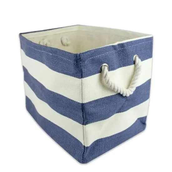 DII&reg; Medium Rectangle Stripes Paper Bin Nautical Blue {1}