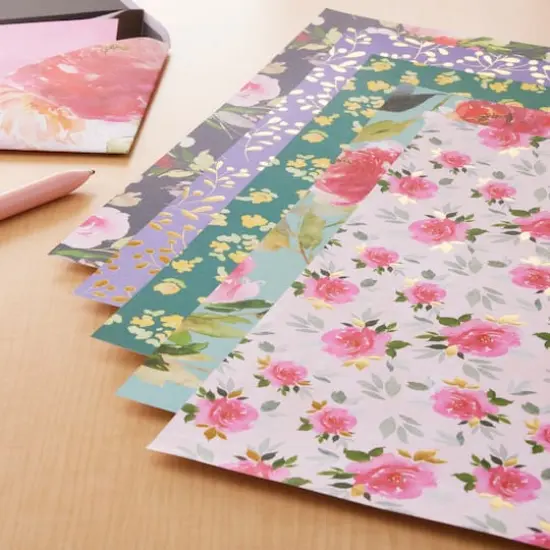 Florals Paper Pad by Recollections&trade;, 12" x 12" {3}