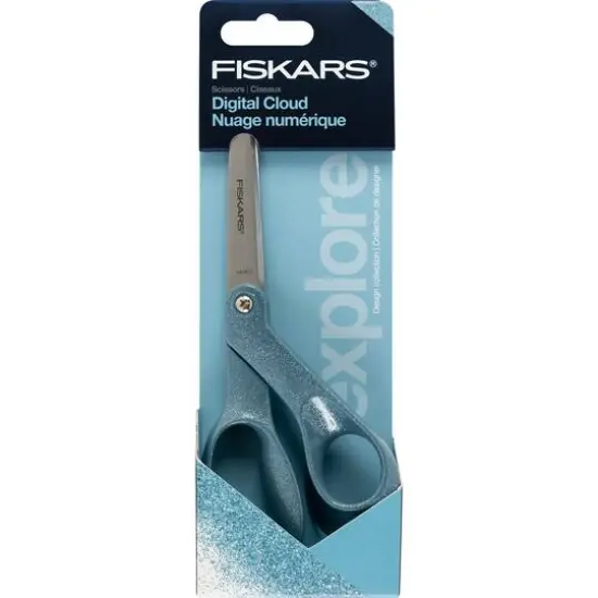 Fiskars&reg; Explore 8" Digital Cloud Glitter Scissors {8}