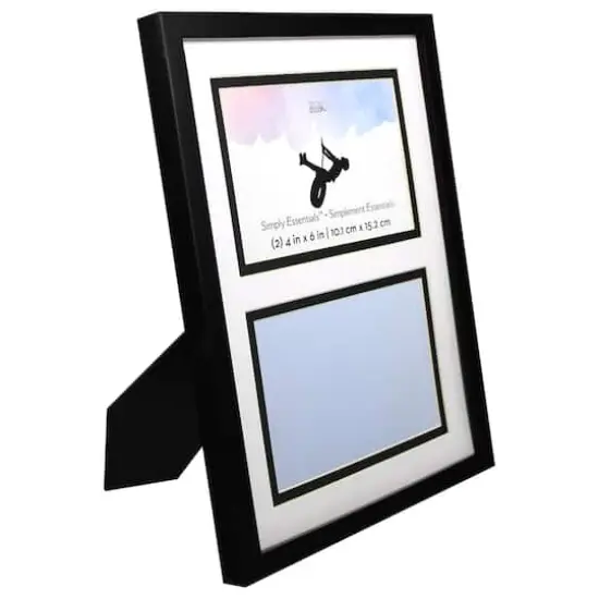 Simply Essentials&trade; 2 Opening 4" x 6" BlackCollage Frame with Mat by Studio D&eacute;cor&reg; {3}