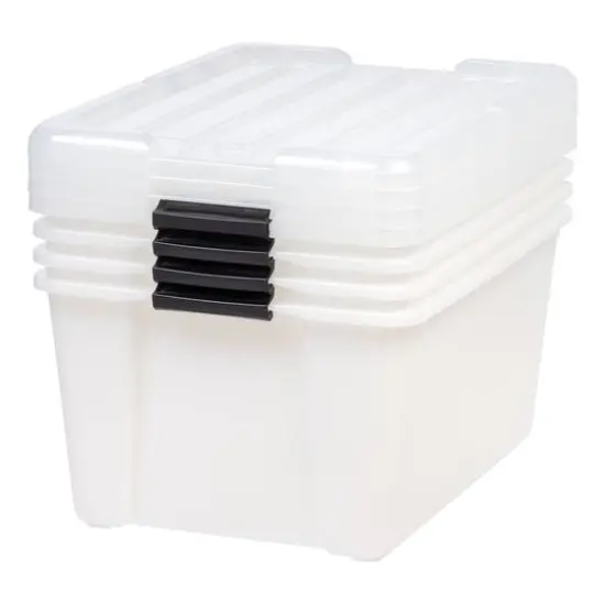 IRIS&reg; 45qt. Clear Latching Storage Boxes, 4ct. {7}