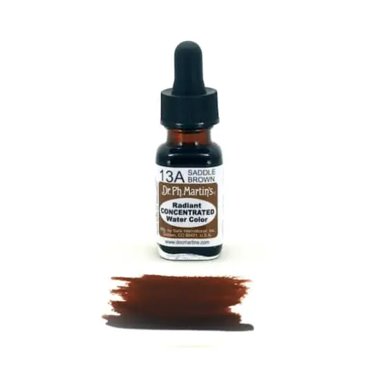 Dr. Ph. Martin's&reg; Radiant Concentrated Watercolor, 0.5oz. 13A Saddle Brown {4}