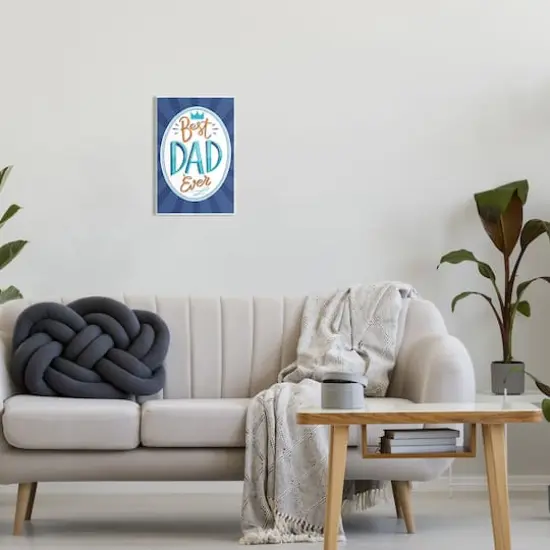 Stupell Industries Best Dad Ever Striped Phrase Wall Plaque Art {3}