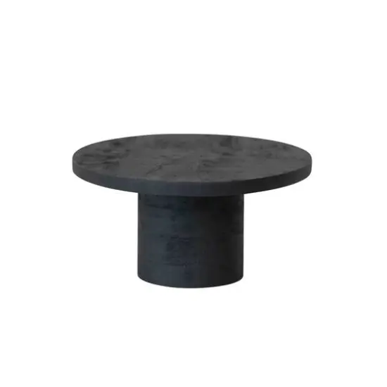 Hello Honey&reg; 16" Black Oval Mango Wood Pedestal {10}