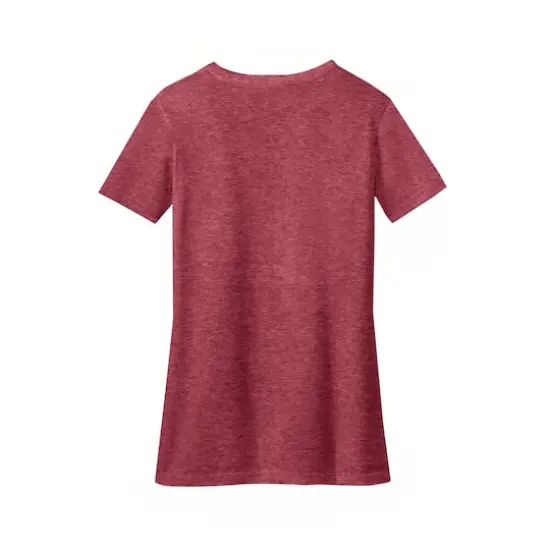 District&reg; Women's Perfect Blend&reg; V-Neck T-Shirt Heathered Red {5}