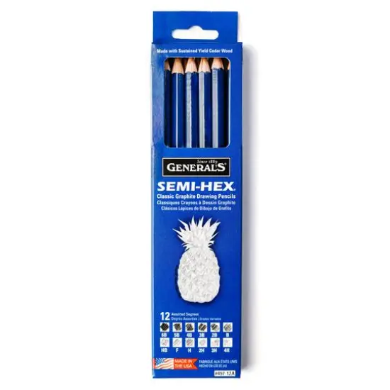 General's&reg; Semi-Hex&reg; Classic Graphite Drawing 12 Pencil Set {3}