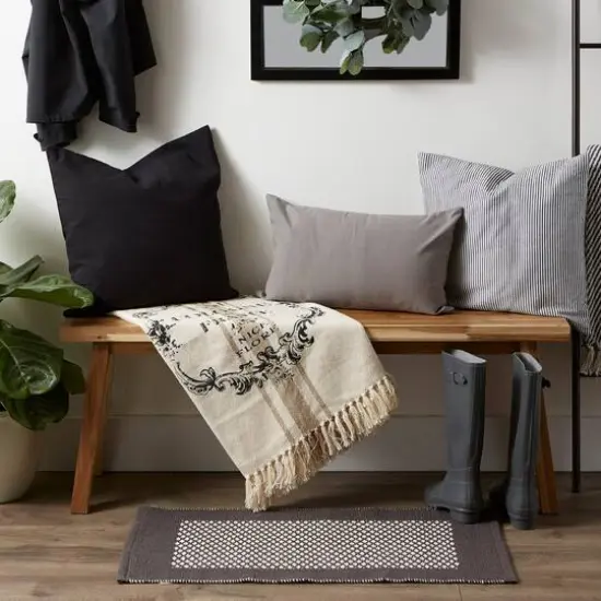 DII&reg; French Grain Sack Printed Throw {8}