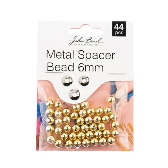 John Bead Must Have Findings 6mm Metal Spacer Beads Gold {1}