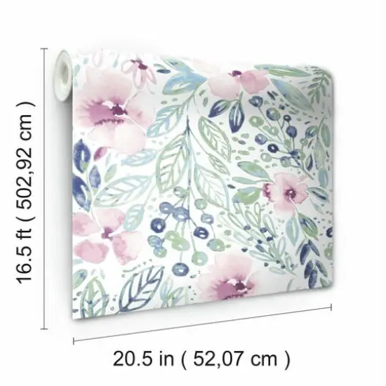 RoomMates Clara Jean April Showers Peel & Stick Wallpaper Pink/Green {9}