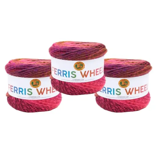 3 Pack Lion Brand&reg; Ferris Wheel Yarn Pink Marmalade {1}