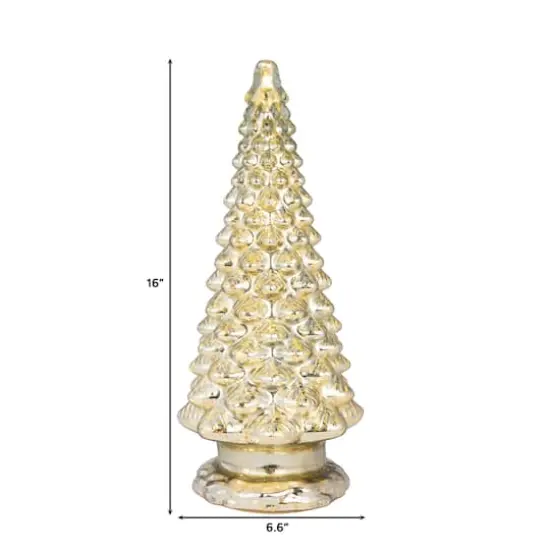 Mr. Christmas 16" Mercury Glass Tree with Twinkling Lights  {4}
