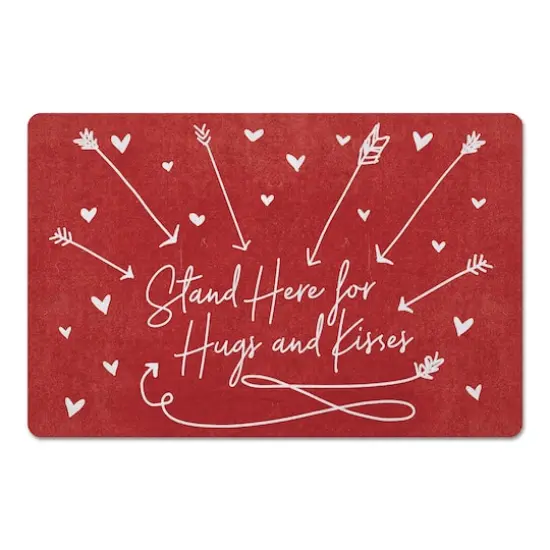 Stand Here for Hugs and Kisses Floor Mat {1}