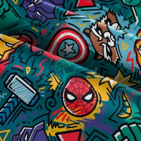 Springs Creative Marvel&reg; Avengers Cartoon Faces Fleece {3}
