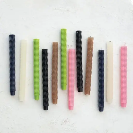 Hello Honey&reg; 10" Pink Unscented Hobnail Taper Candles, 2ct. {4}