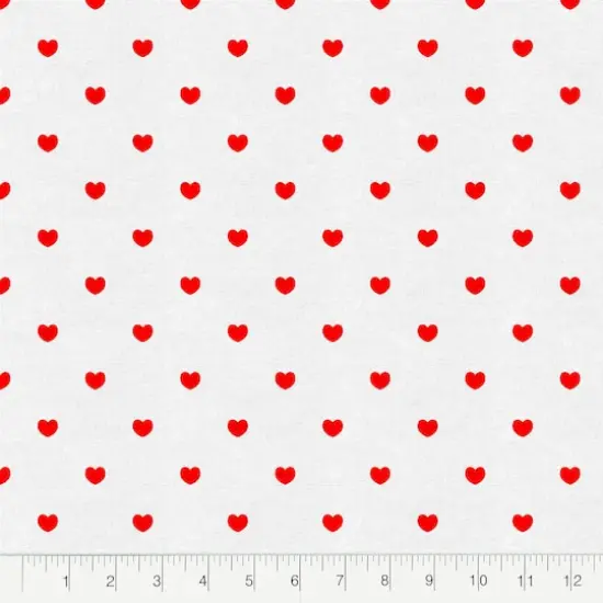 Fabric Editions White Hearts Cotton Fabric {3}