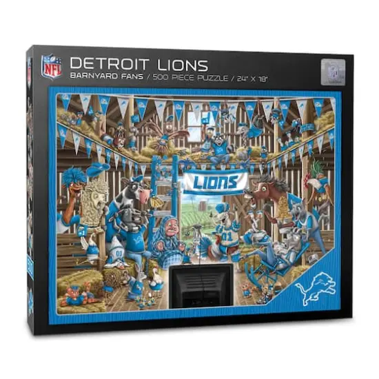 NFL Barnyard Fans 500 Piece Puzzle Detroit Lions {1}