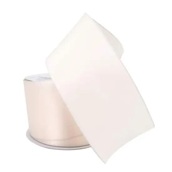 2.5" x 10yd. Satin Wired Ribbon by Celebrate It® Specialty Ivory {4}