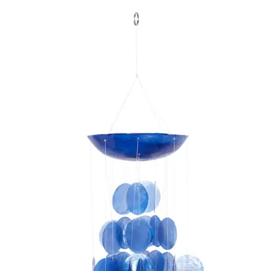 27" Capiz Coastal Windchime Blue {5}