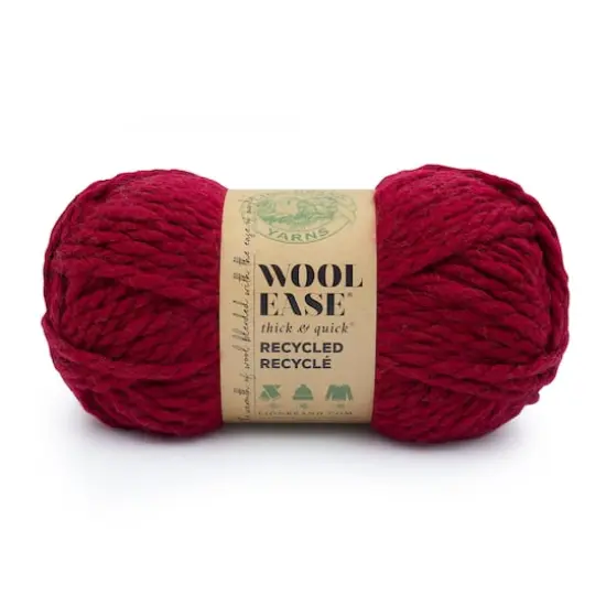 Lion Brand&reg; Wool-Ease&reg; Thick & Quick&reg; Recycled Solid Yarn Burgundy {1}